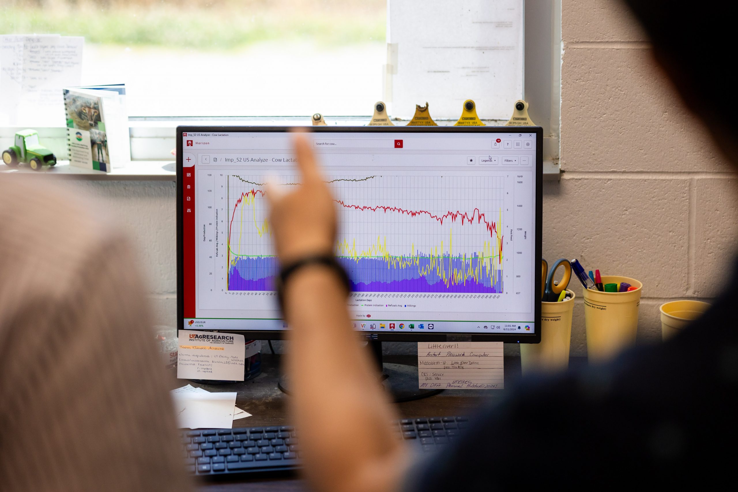 Data from the IoT network at the UTIA dairy farm