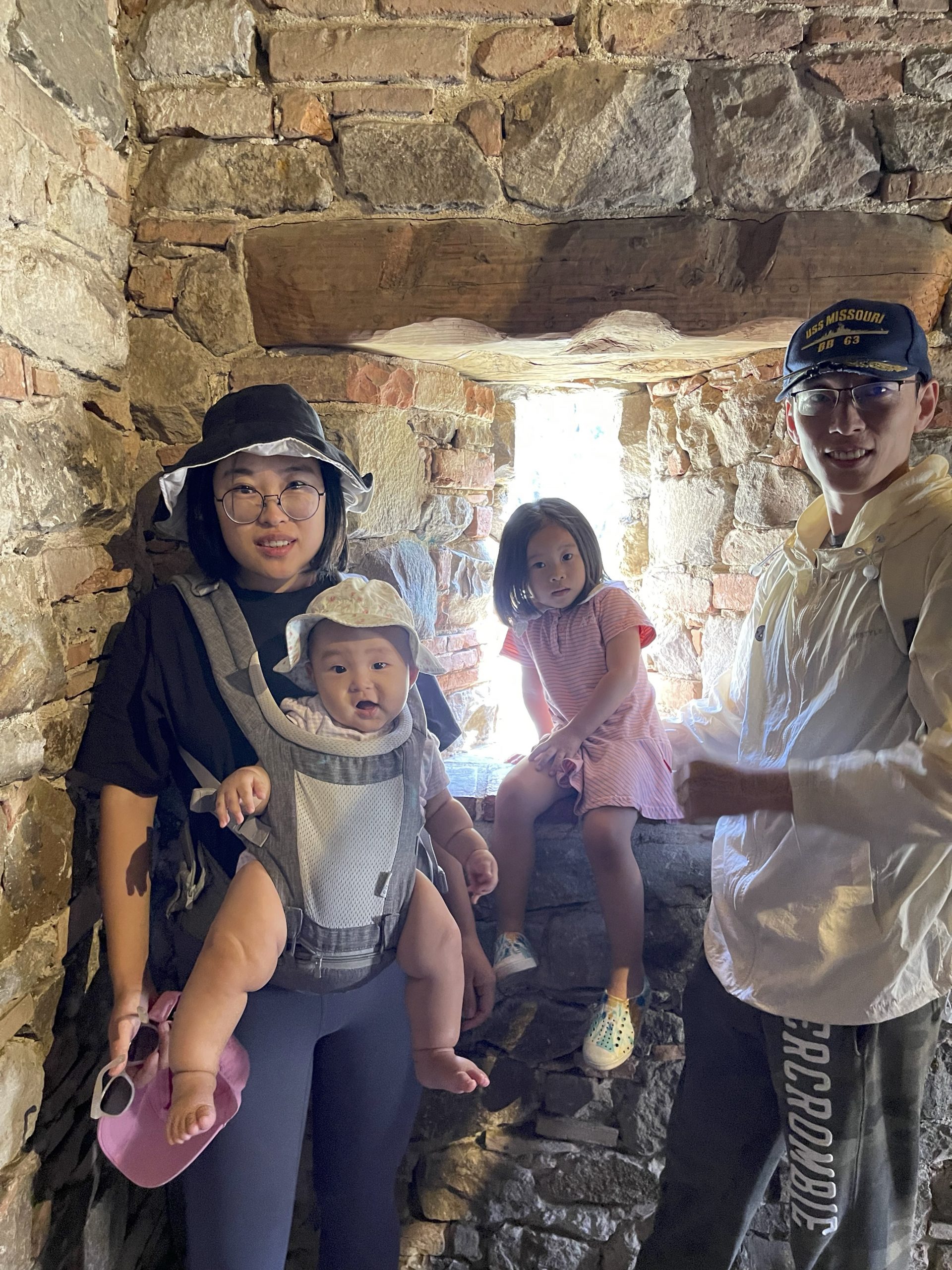 Yang Song and her husband Jeff with their two children, Raelynn and Nolyn