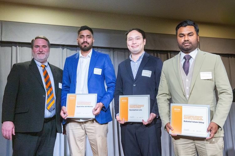 Left to right: Garrett Rose, Syed Irfan Ali Meerza, Kyungchan Lim, and Rahatul Islam Udoy