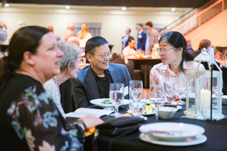 People sitting at tables at the 2025 Gonzalez Awards ceremony