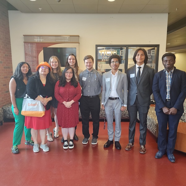 NSF REU students posing for a photo