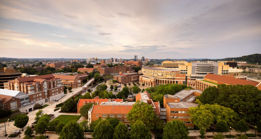 aerial view of the university of tennessee